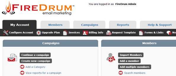 Your FireDrum Internet Marketing Dashboard view